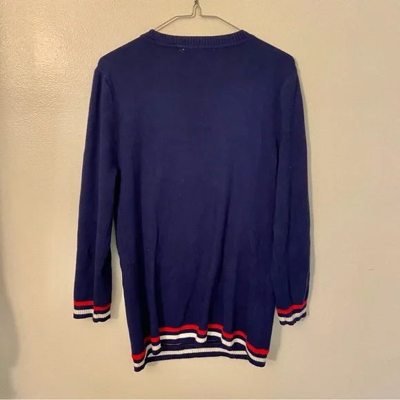 ModCloth Well Prepped Sweater in Navy with Red and White Accents Small - Picture 6 of 8